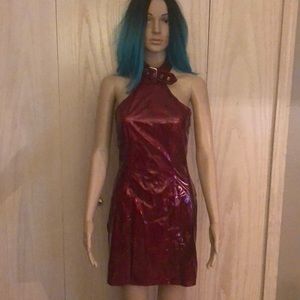 Red Latex-Like Dress from Hot Topic